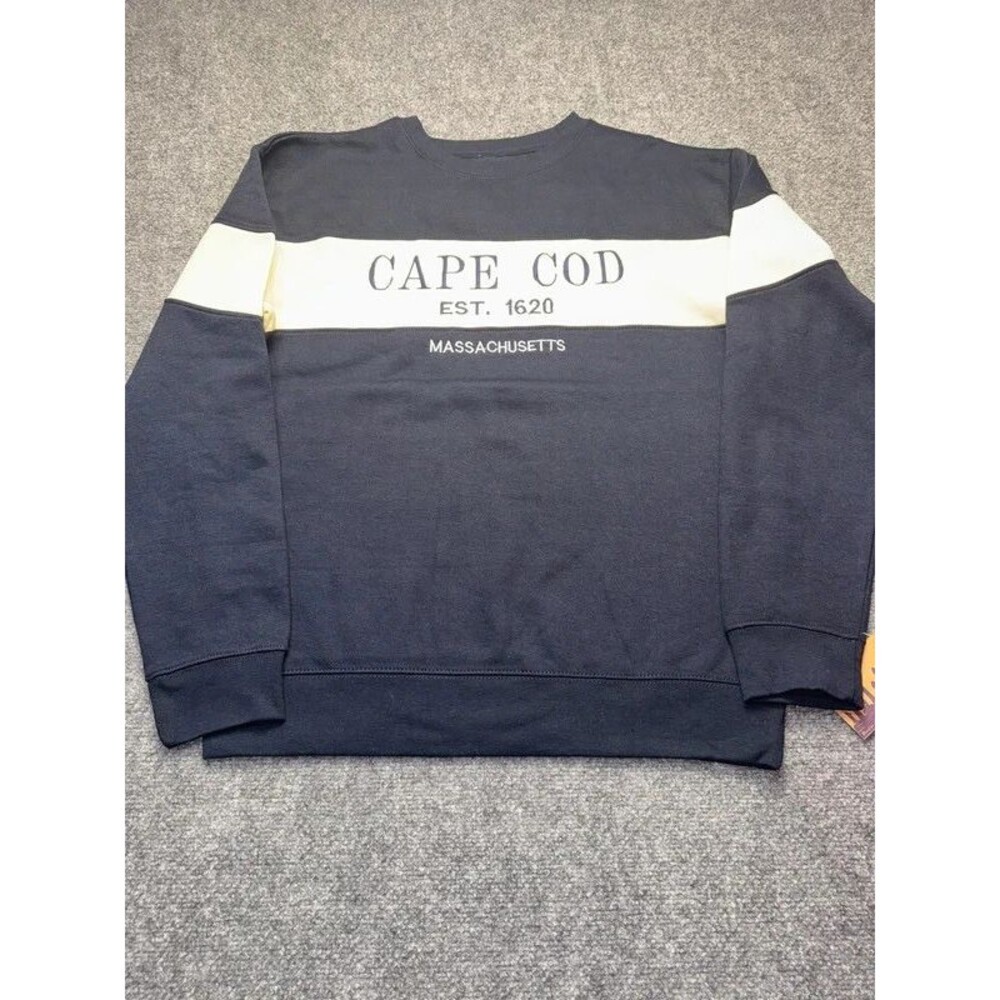 Cape Cod Massachusetts Colorblock Crewneck Sweatshirt XL